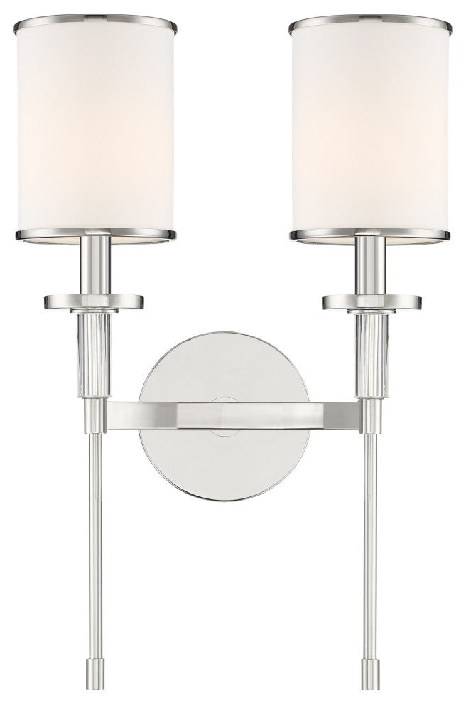 Crystorama Lighting Group HAT-472 Hatfield 2 Light 19" Tall Wall - Polished