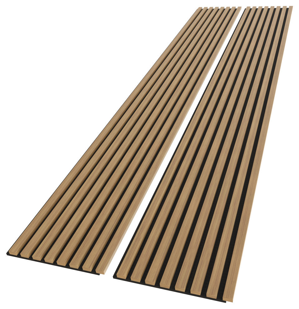 Acoustic Wood Wall Panels, Set of 2, Oak
