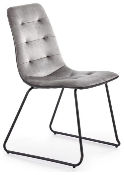CHARA Dining Set, Grey/White/Grey