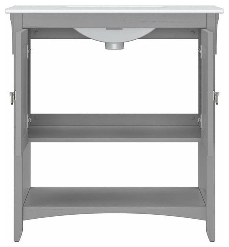 Bush Salinas 32"W Engineered Wood Bathroom Vanity Cabinet in Cape Cod Gray