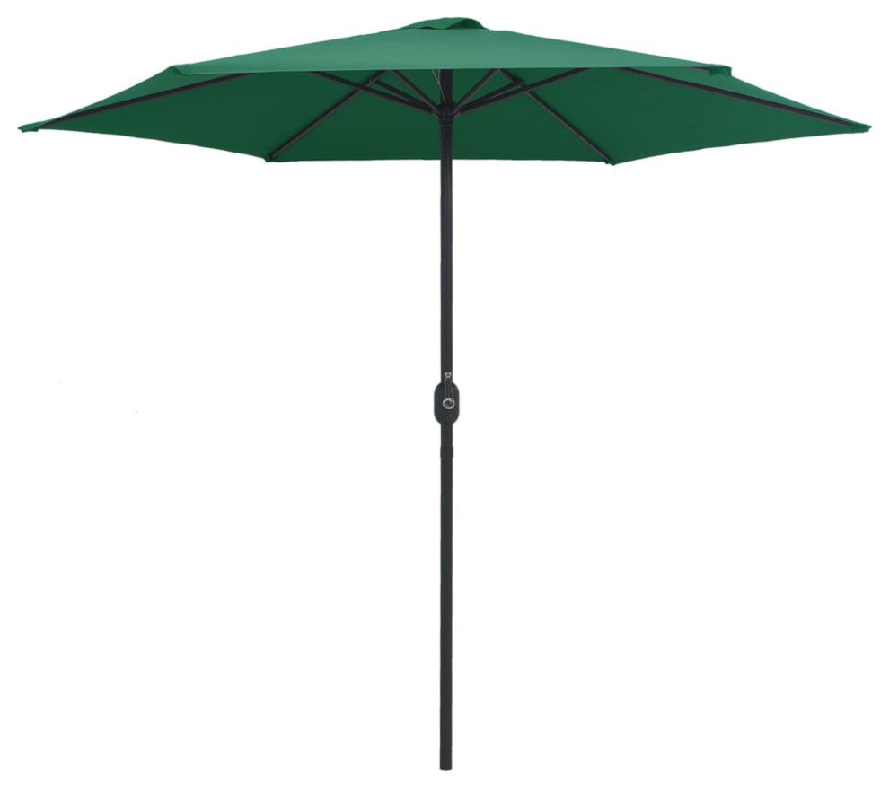 Vidaxl Outdoor Parasol With Aluminum Pole 106.3"x96.9" Green