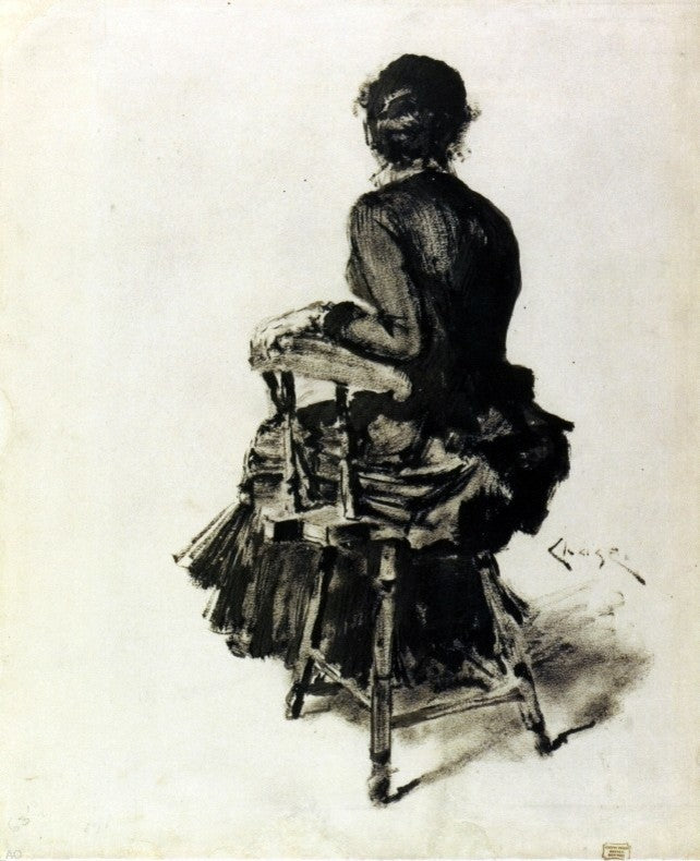 William Merritt Chase Figure Study, I, Gallery Wrapped Canvas Print, 20"x25"
