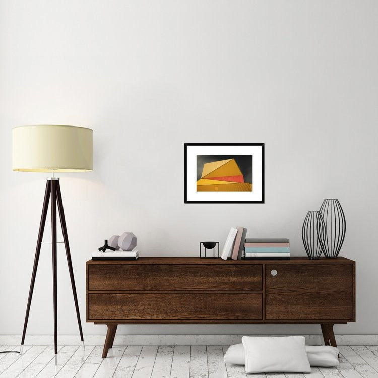"The Yellow Roof" Framed Digital Print by Gilbert Claes, 26"x20"