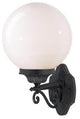 17" Tall Black Outdoor Wall Mount-Light, Opal Acrylic