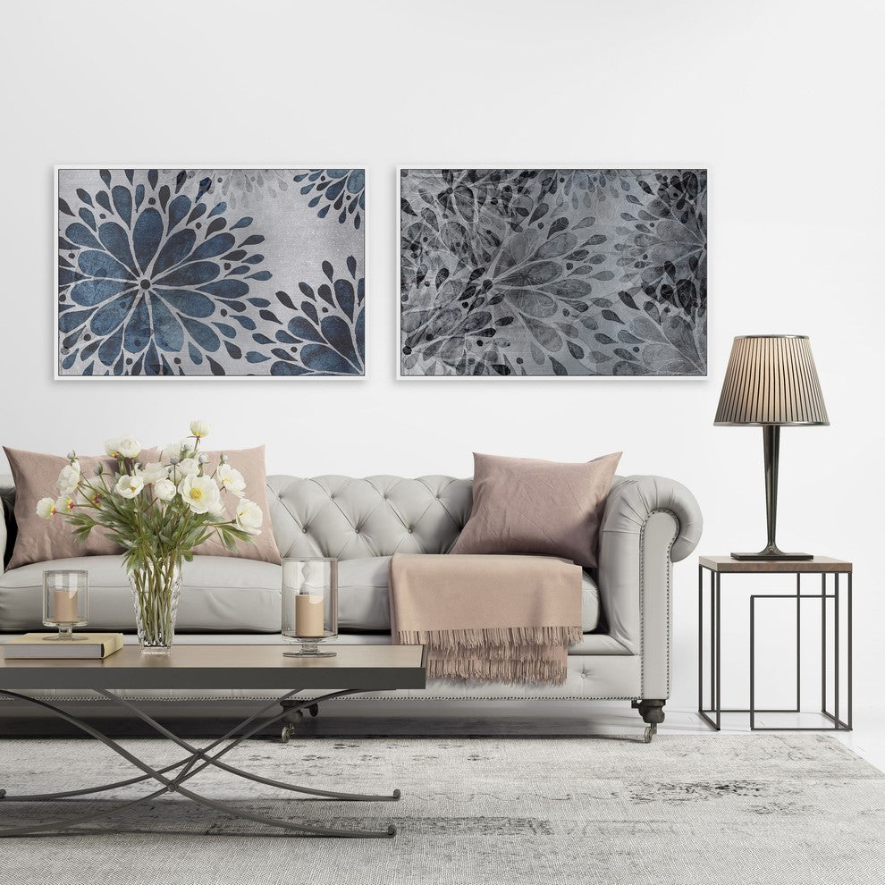 Petal Explosions Diptych, 72x24