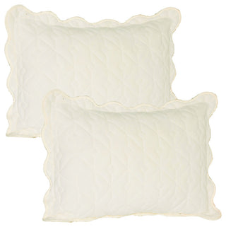 Diamond Square Quilted Coverlet 4-Piece Bedspread Set, Ivory, Queen