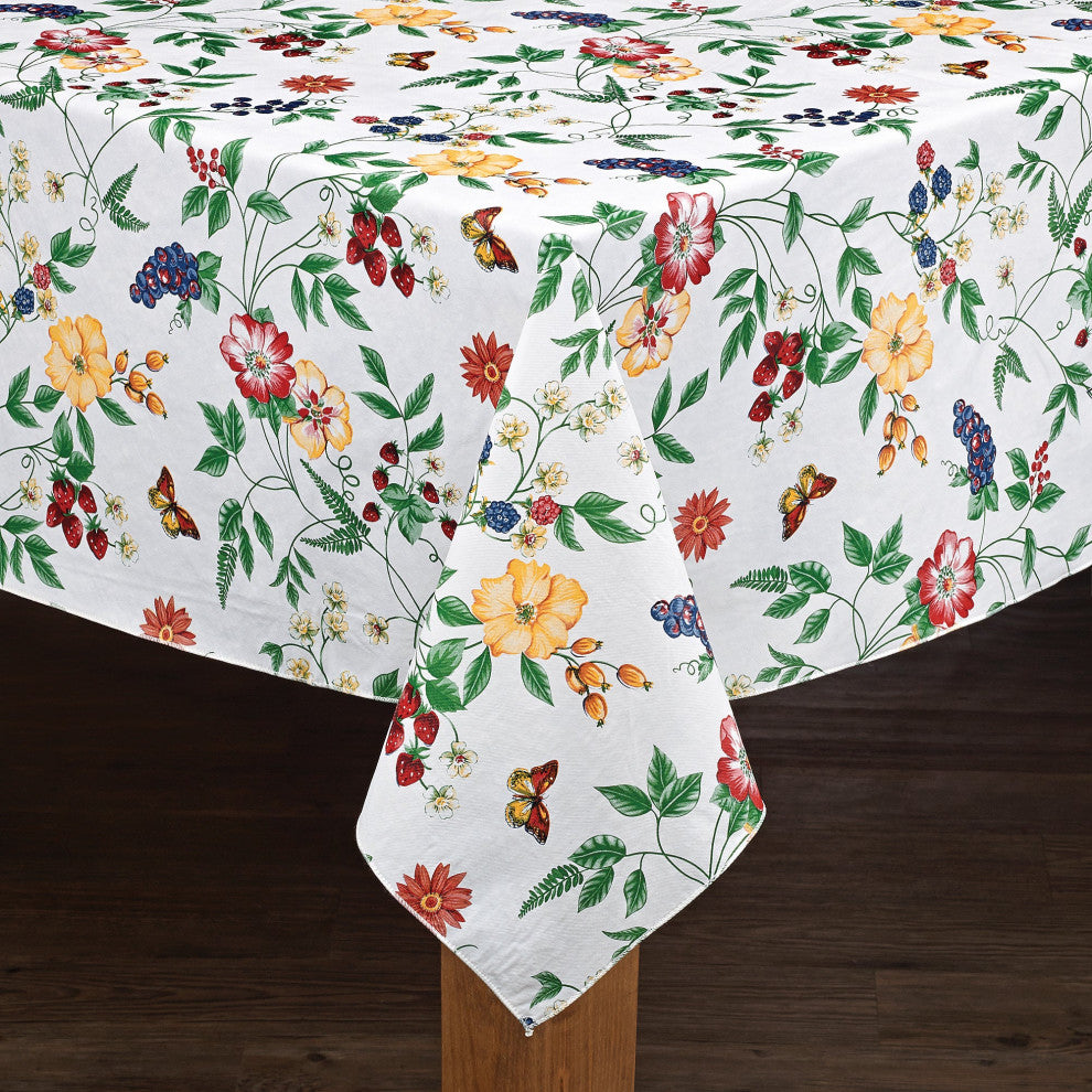 Enchanted Garden 100% Vynil Tablecloth, 60"x120"