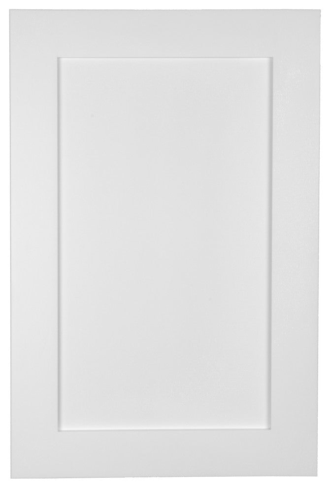 Fruitville Shaker Style Frameless Recessed Wood Bathroom Medicine Cabinet, 14x22, White Enamel