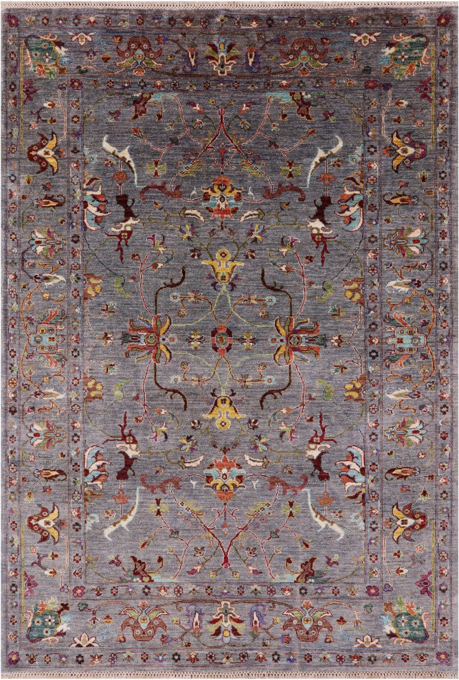 5' 8" X 8' 1" Persian Tabriz Hand Knotted Wool Rug Q7518