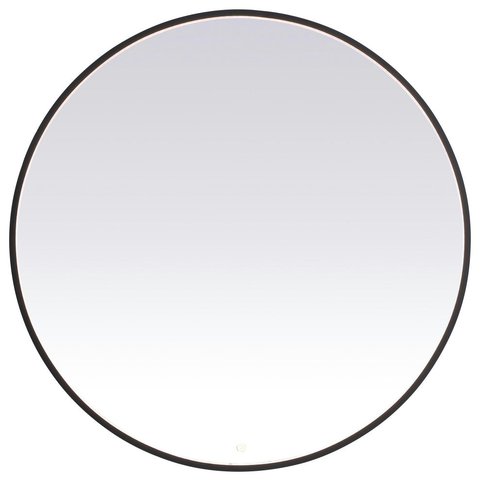 Modern Black Led Mirror, 45"