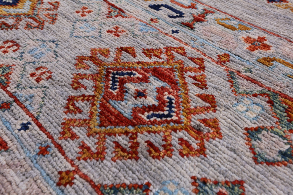 2' 7" X 7' 9" Runner Super Kazak Khorjin Hand-Knotted Rug Q11107