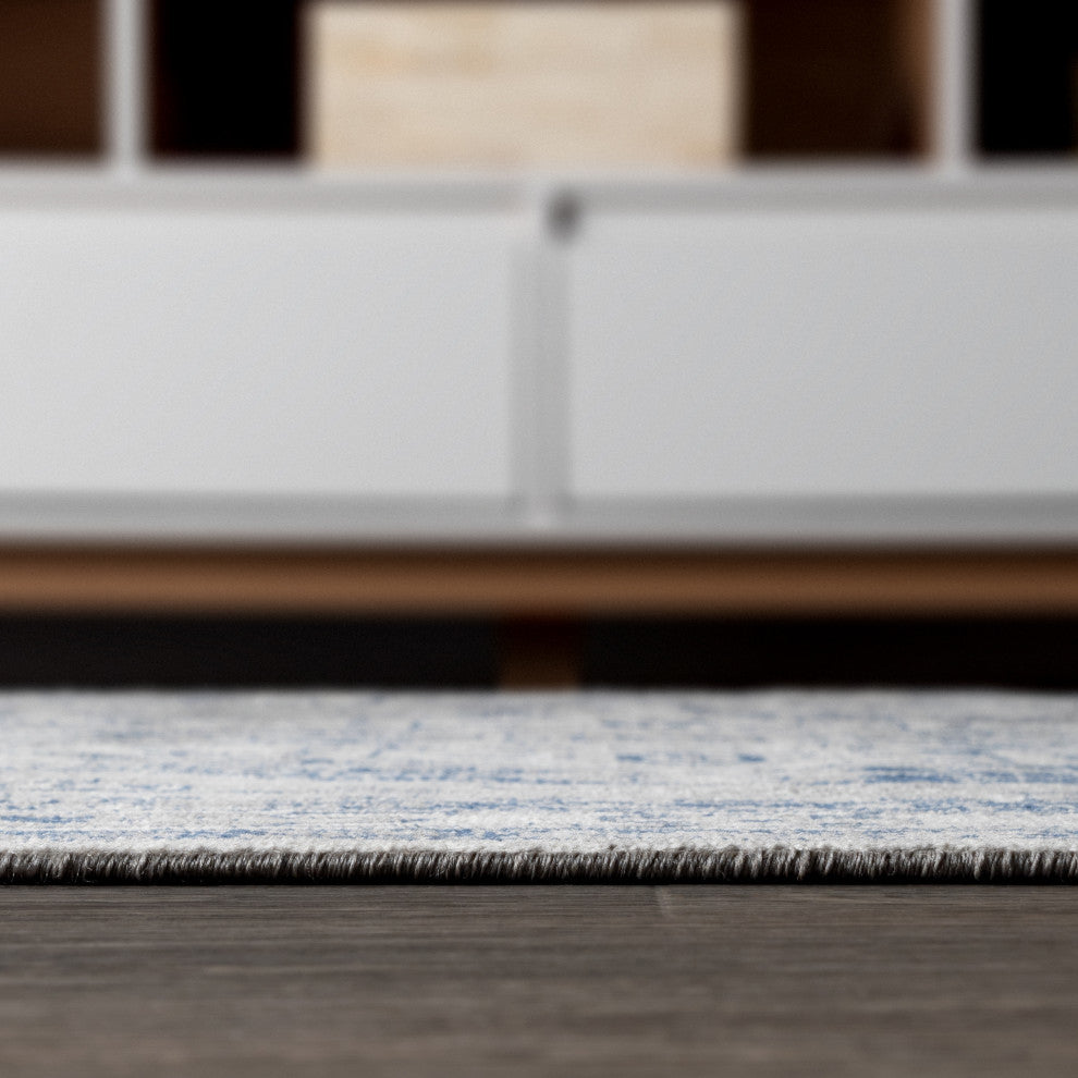 Persian Vintage Medallion Light Gray 5' Square Area Rug