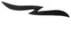 Kinky Cabinet Hardware Pull, Black Iron