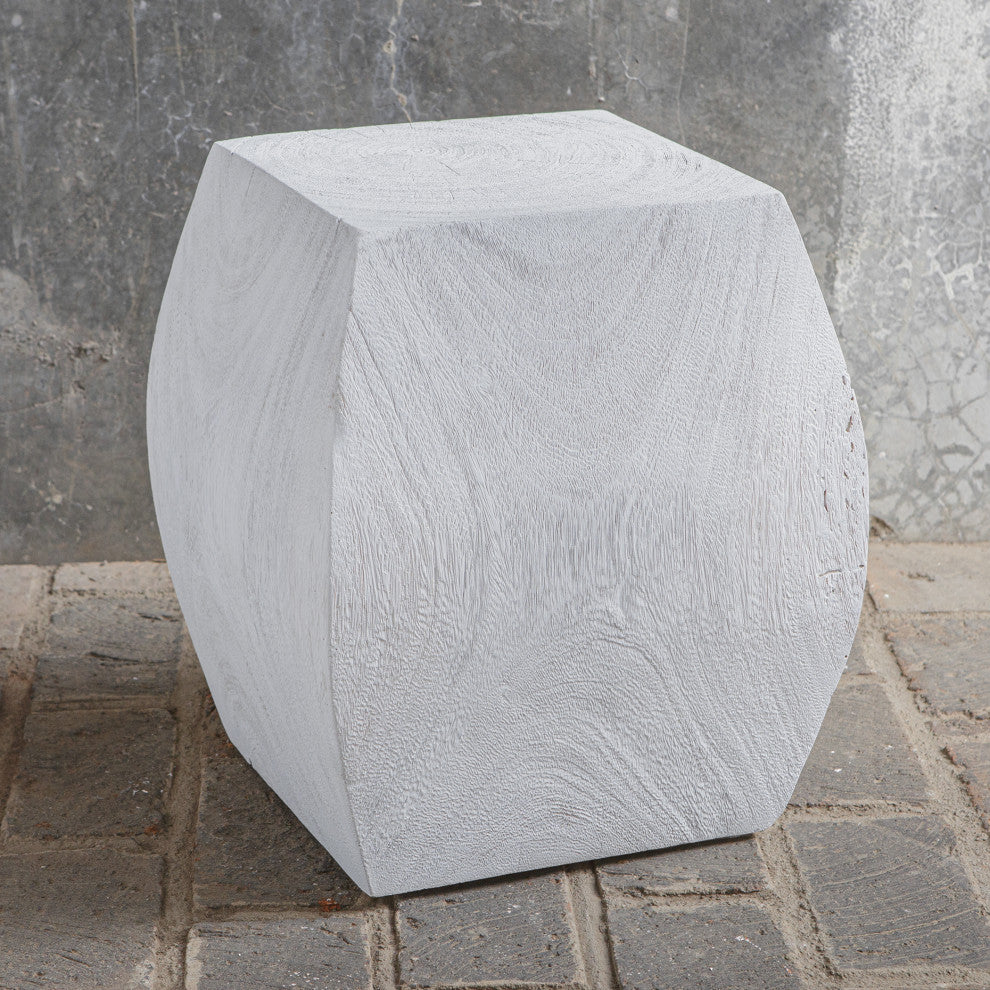 Uttermost Grove Ivory Wooden Accent stool