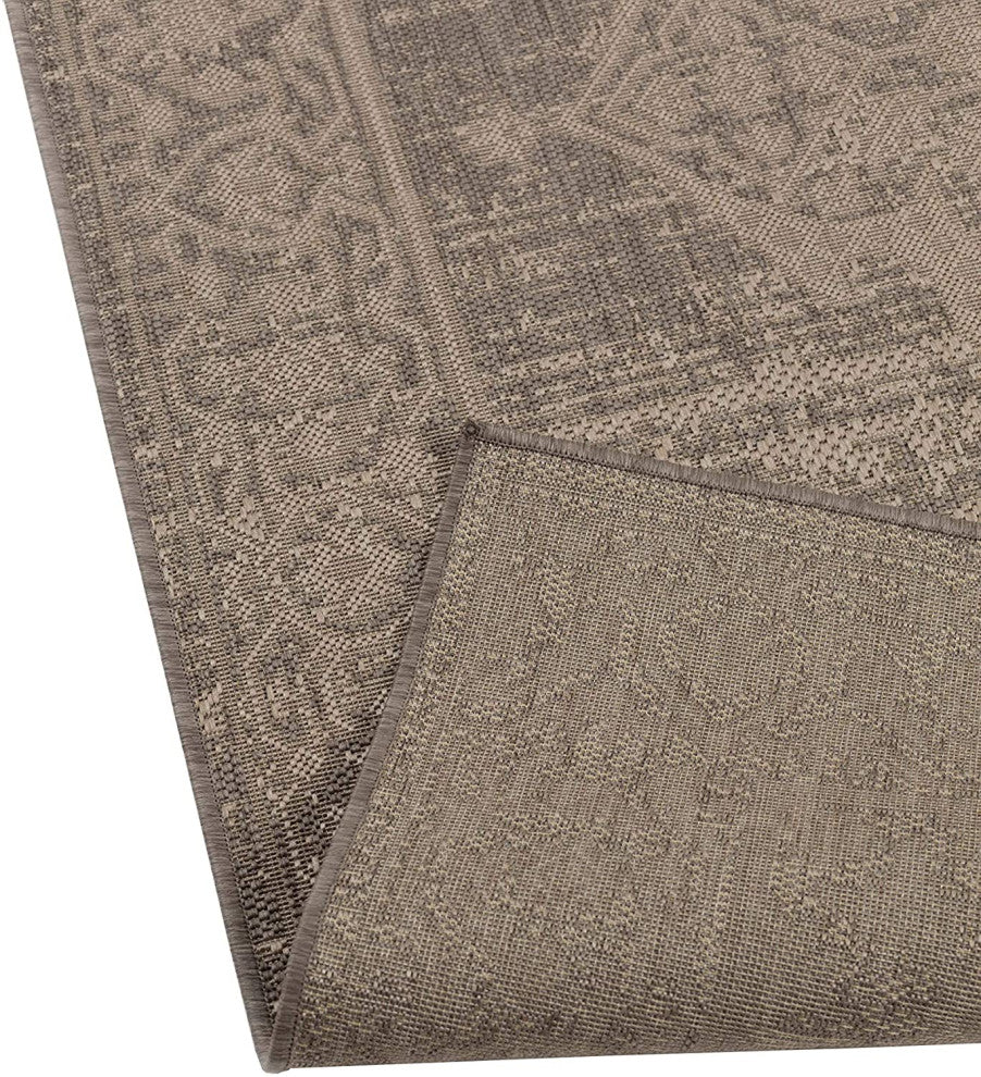 Outdoor Persian Accent Rug - Bacteria Resistant Rug, Dove, 5'3"x7'6"