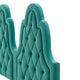 Tufted Platform Bed Frame, King Size, Velvet, Teal Blue, Modern Contemporary