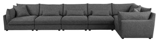 Sasha 6-Piece Upholstered Modular Sectional Barely Black
