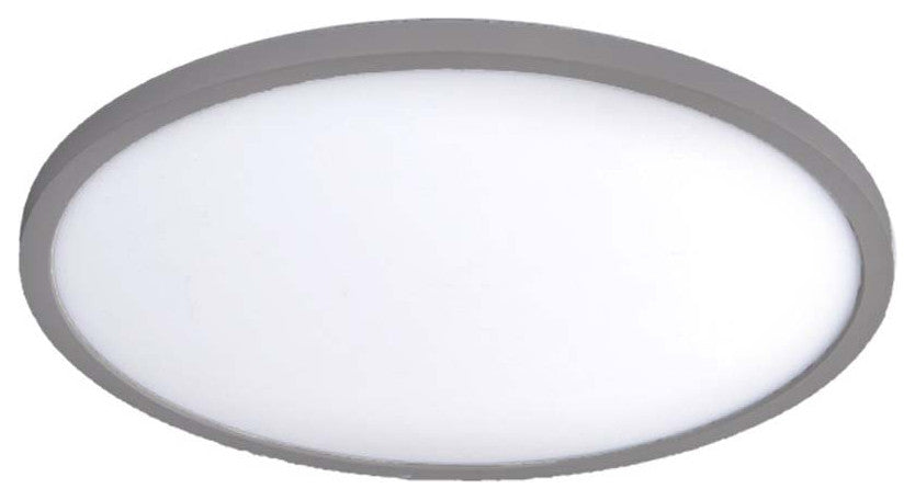 Round LED 15" Flush Mount 3500K, Brushed Nickel