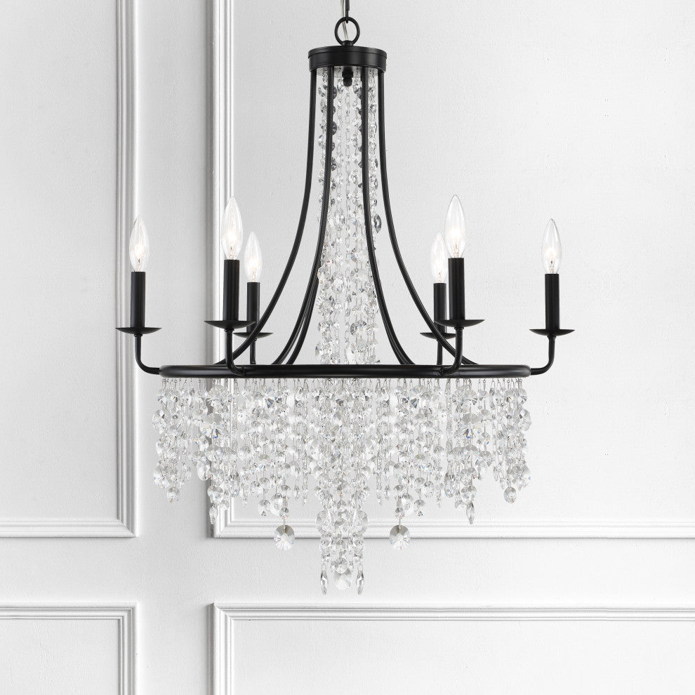 Gabrielle 6-Light Matte Black Chandelier