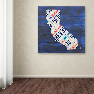 "California License Plate Map" Canvas Art by Design Turnpike