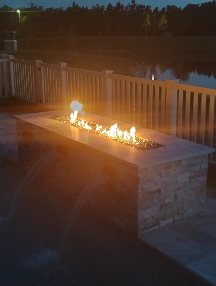 74" 3-Piece Trough Burner and Complete Basic Propane Fire Pit Kit