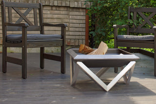 Gilge Luxury Fire Pit, Stainless Steel Legs and Rusting Bowl,  31.1"