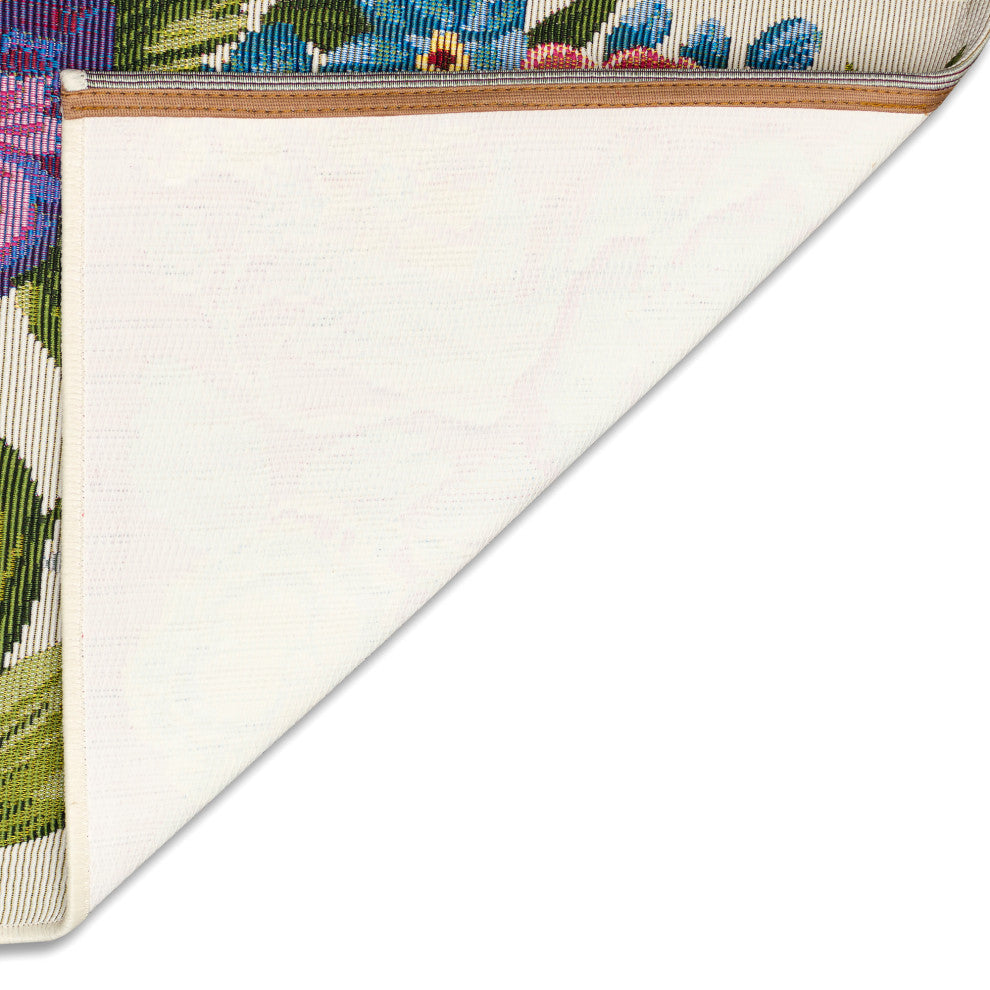 Esencia Secret Garden Indoor/Outdoor Mat, Cream, 2'5" X 3'11"
