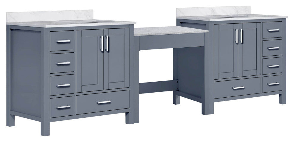 Lexora Coraline Double Bath Vanity Dark Gray 102 Vanity With Countertop