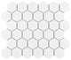 Metro 2" Hex Matte White Porcelain Floor and Wall Tile