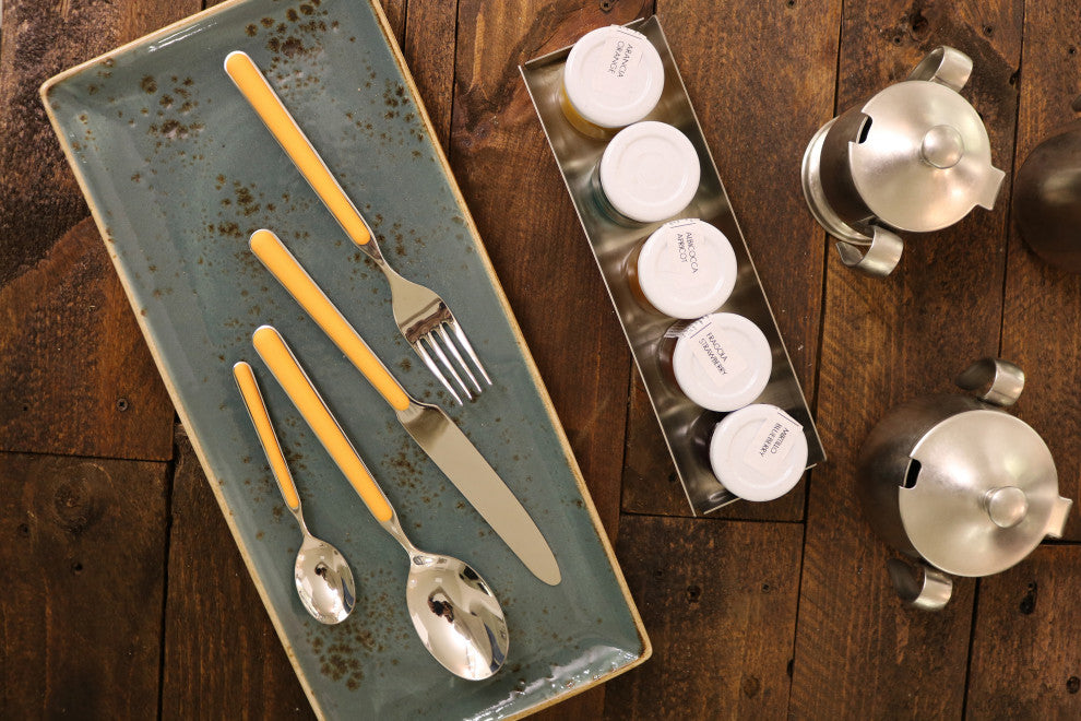Fantasia Flatware Set, Orange, 20 Pcs.