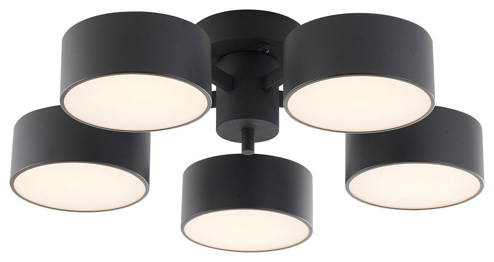 Bethel International BE11C24B 5-Light LED Chandelier, Black