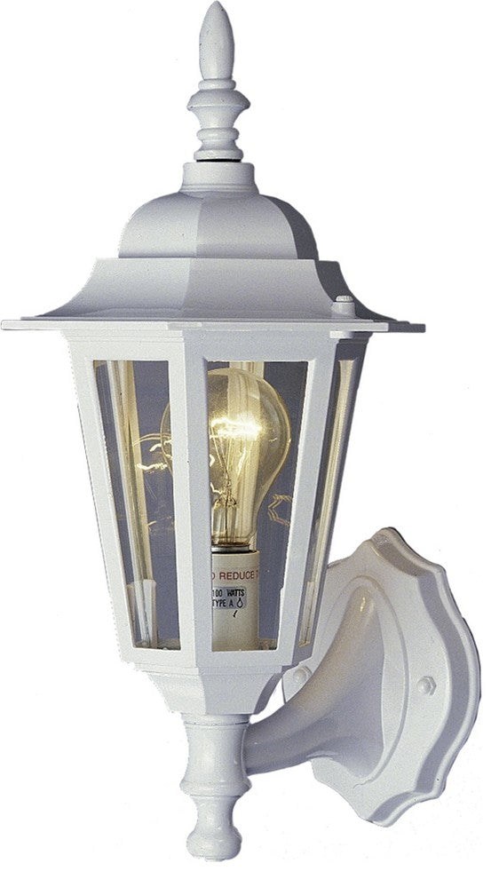 1-Light White Exterior Wall Mount