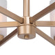LNC 6-Light Gold Modern Frosted Glass Chandelier, Candle-Style
