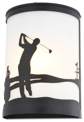 Douglas 1-Light Bronze Indoor-Outdoor Rustic Wall Sconce Bathroom Vanity Fixture, Golf