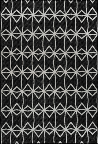 Nuloom Saunders Geometric Indoor/Outdoor Striped Area Rug, Dark Grey 9'6"x12'