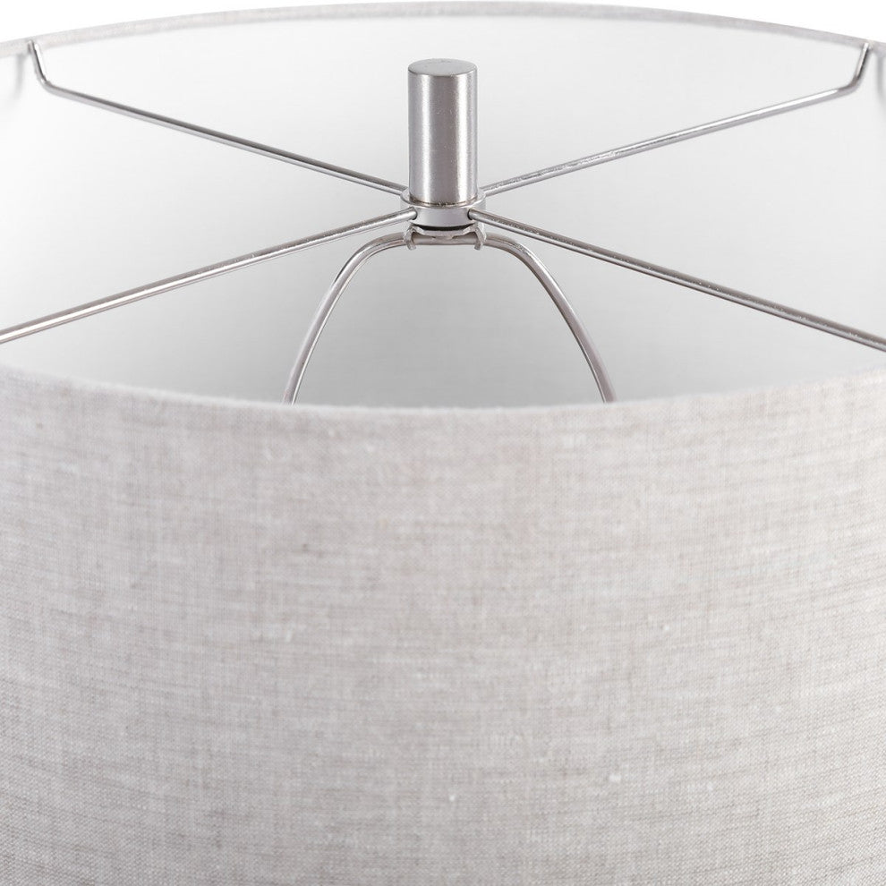 Uttermost Pebbles Metallic Gray Table Lamp 28445-1