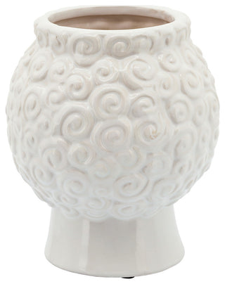6" Grandma Face Planter, White