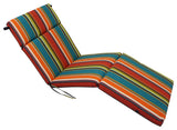 72"X24" Patterned Polyester Outdoor Chaise Lounge Cushion, Westport Teal
