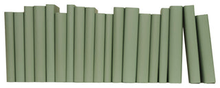 Decorative Books - Spanish Moss Paper Wrapped - Green Books By The Foot