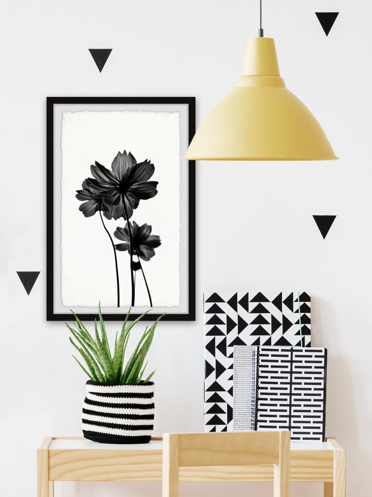 "Reflective Petals" Framed Painting Print, 12x18