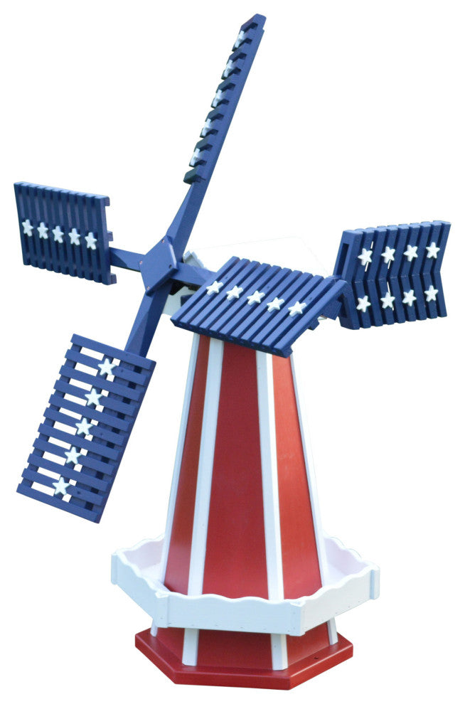 Pressure Treated Dutch Windmill, Patriotic, Medium