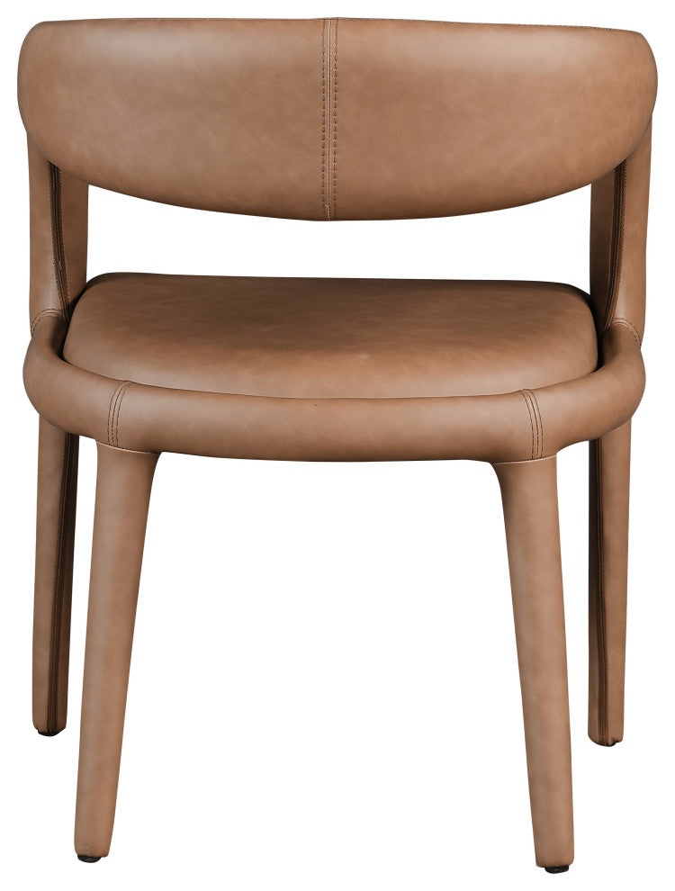 Meridian Furniture Sylvester Faux Leather Dining Chair, Brown