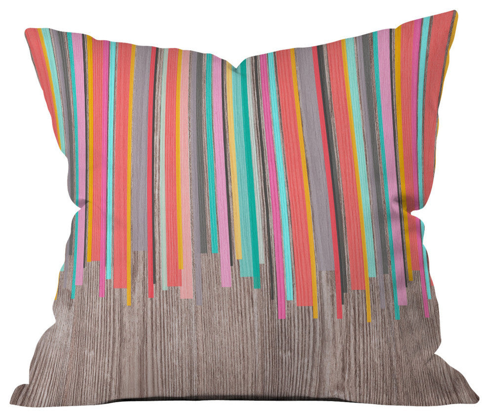Deny Designs Iveta Abolina Stripe Happy Outdoor Throw Pillow