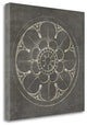 "Rosette III Gray" By Wild Apple Portfolio, Giclee Print on Gallery Wrap Canvas