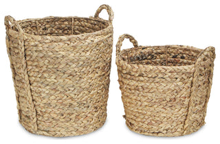 2-Piece Tapered Water Hyacinth Basket