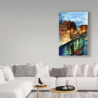 "Venice Evening" by Sher Sester, Canvas Art, 30"x47"