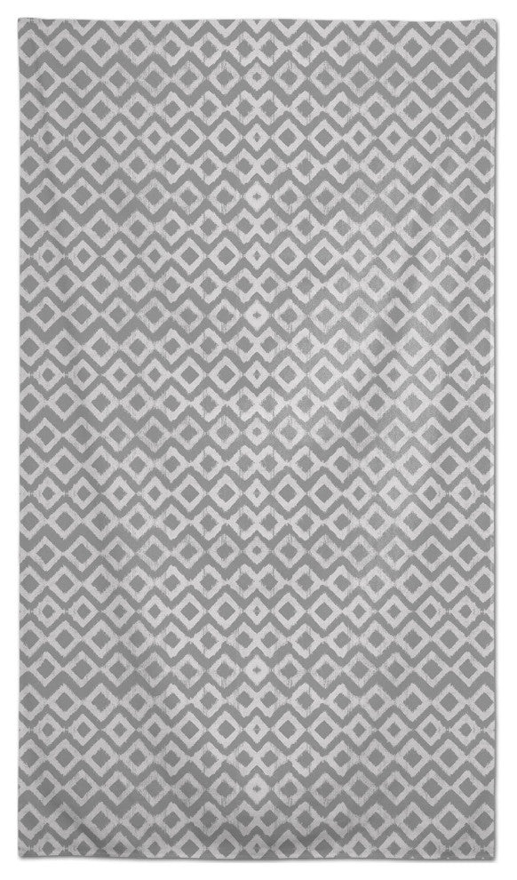 Gray Diamonds 58 x 102 Outdoor Tablecloth