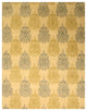 Hand-Tufted Wool Ivory Transitional Abstract Royal Paisley Rug, 7'9 X 9'9