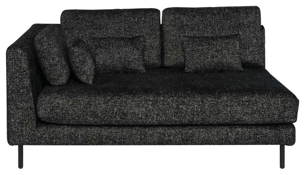 Gigi Salt & Pepper Fabric  Modular Sofa Left