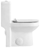 Fine Fixtures Dual-Flush Round One-Piece Toilet, Seat Included, 12" Rough in